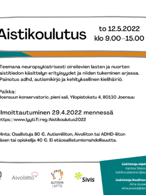 Aistikoulutus Joensuu mainoskuva.