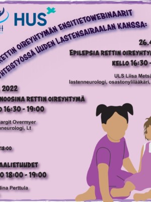 Rett ensitietowebinaarien mainos