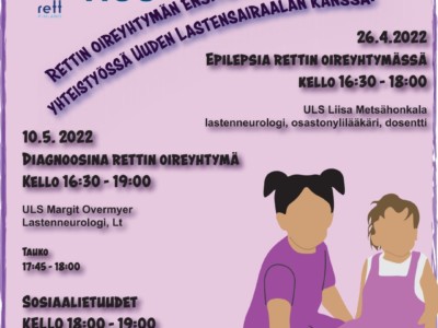Rett ensitietowebinaarien mainos