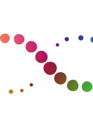 Värillisistä palloista koostuva infinity-symboli.