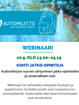 Kohti jatko-opintoja -webinaarin ilmoitus 10.5.2022.