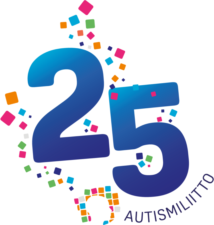 Autismiliitto 25v juhlalogo
