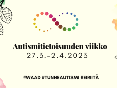 Autismitietoisuuden viikon banneri, 27.3.-2.4.2023.