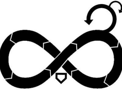 Mira Vorne TMI:n logo, jossa tuunailtu musta äärettömyys-symboli.
