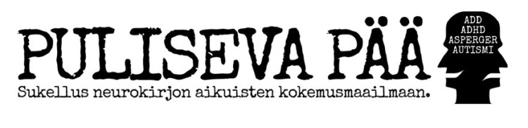 Puliseva pää -teatteriesityksen logo.