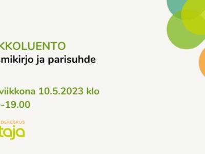 Parisuhdekeskus Katajan banneri Autismikirjo ja parisuhde -verkkoluennolle 10.5.