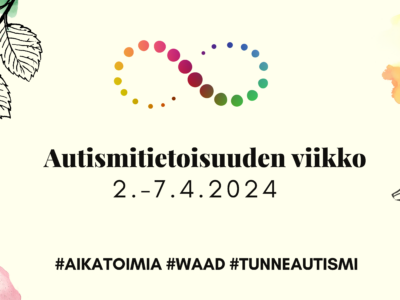 Autismitietoisuuden viikon banneri 2024.