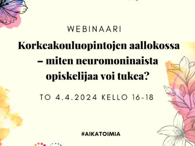 Autismitietoisuuden viikon 2024 webinaarin banneri.