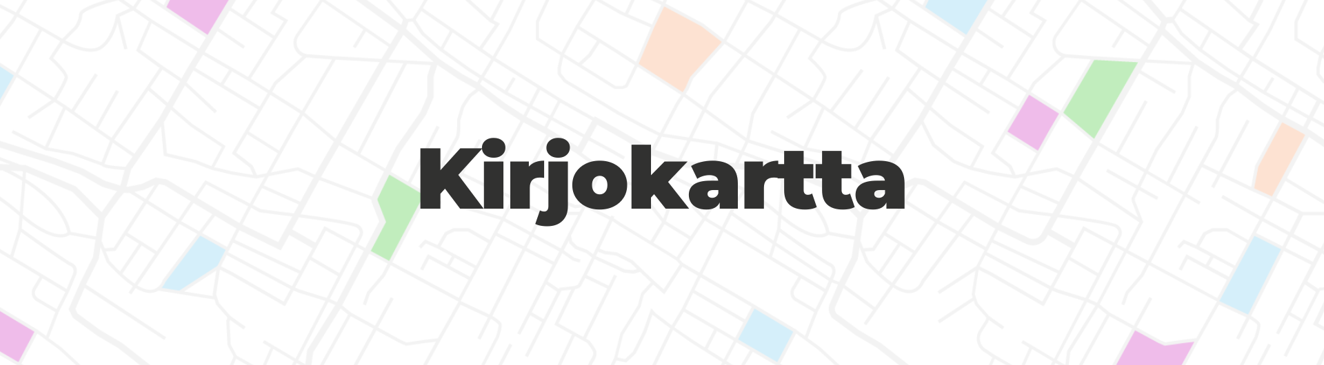 Karttapohja, jonka päällä lukee Kirjokartta.