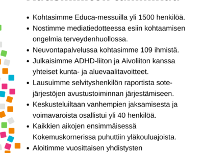 Tammikuun 2025 nostot Autismiliiton toiminnasta. Tekstisisältö avattu artikkelin leipätekstissä.