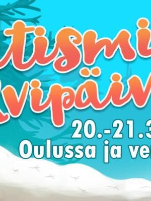 Autismin talvipäivät 2026 banneri. Päivämäärät 20.-21.3.2026 ja paikkakunta Oulussa sekä verkossa. Taustalla talvinen metsämaisema.